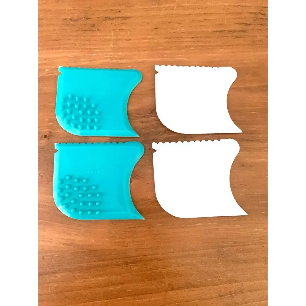 Tupperware Scrape Em All Scraper Scrubber Set 4 Vintage Gadget 2 Almond 2 Aqua